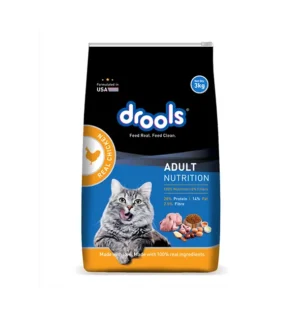 Drools Adult Cat Dry Food  Real Chicken 3kg