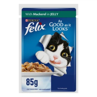 FELIX WET CAT FOOD WITH MACKEREL IN JELLY 85g