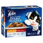 FELIX – Adult Doubly Delicious Meat Selection in Jelly Wet Cat Food (85g x 12pk)
