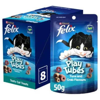Felix Play Tubes Tuna & Crab Cat Treats, 2x8x50g