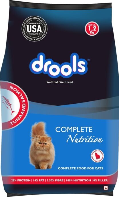 Drools Adult Cat Dry Food Tuna and Salmon 1.2kg - Image 2