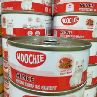 Moochie Cat Wet Food Mince with Beef in Gravy 156G