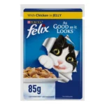 Purina Felix Cat Food Wet With Chicken In Jelly Pouch 85 gr